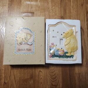 Disney Classic Winnie The Pooh Ceramic Light Switch Plate By Charpente